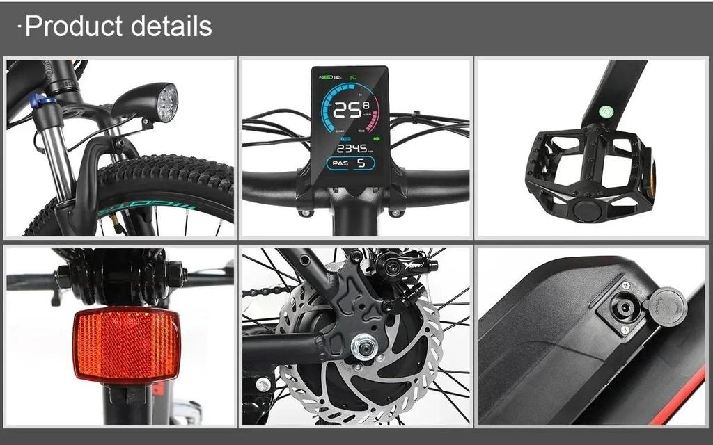 SY26-II style Electric Bicycle 500W Motor 36V 13AH Lithium Battery City Electric Bike 26-inch Fat Tire Mountain Riding E-bike