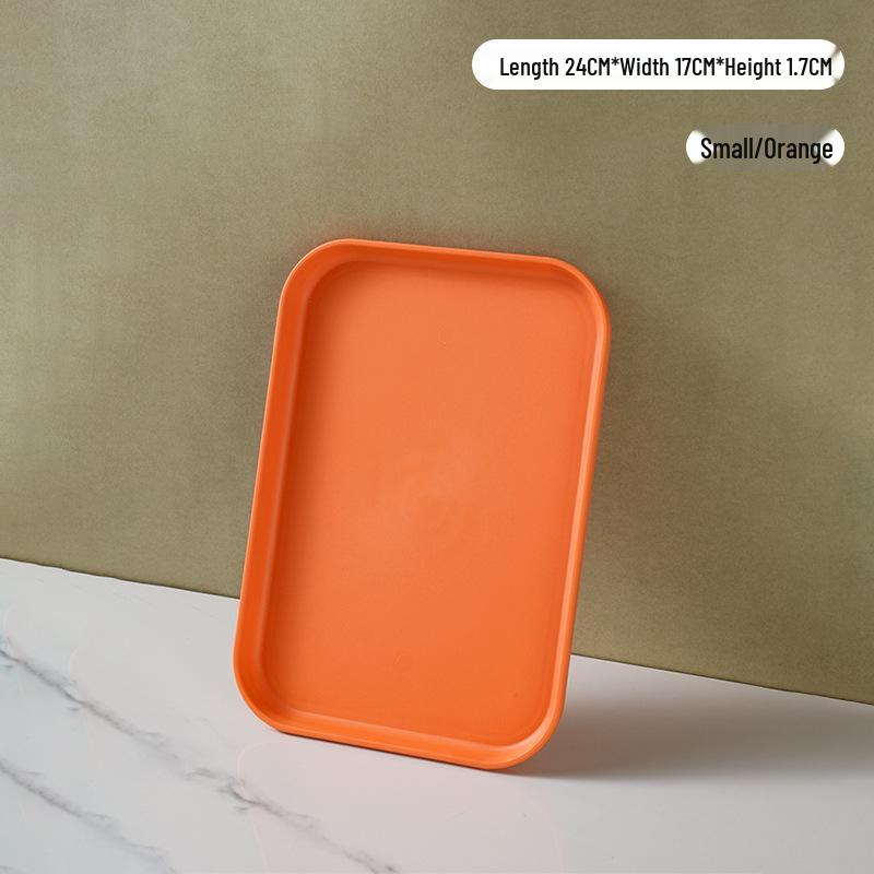 Rectangular Plastic Tea and Snack Tray for Home, Hotel, or Restaurant Use