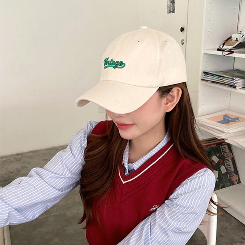 Vintage lettering cap, ball cap, unisex hat, soybean hat