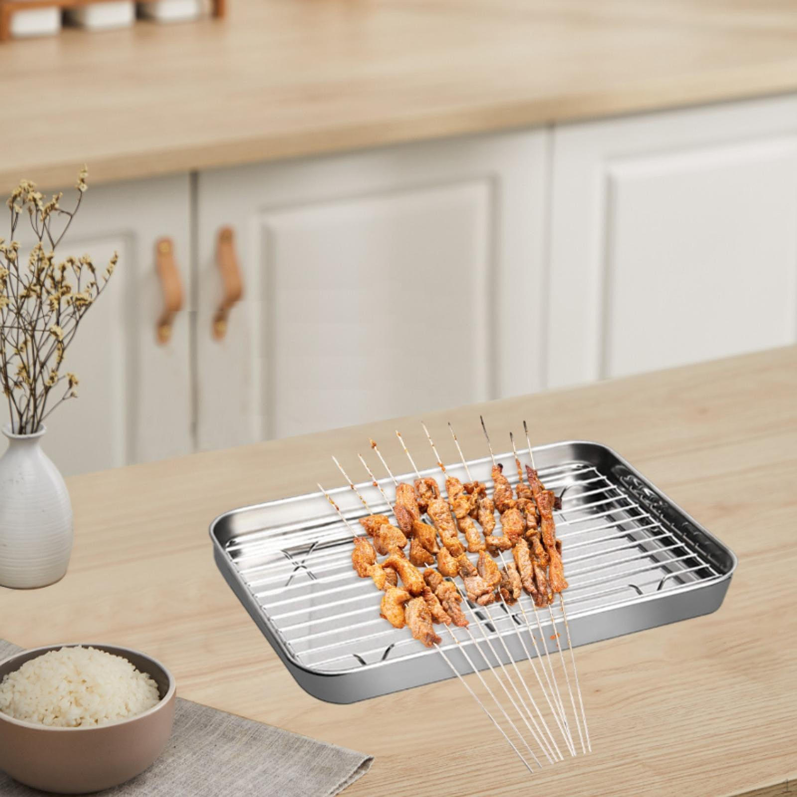 

Противень для выпечки с решеткой, многоразовый пищевой контейнер, печенье для барбекю, семья S