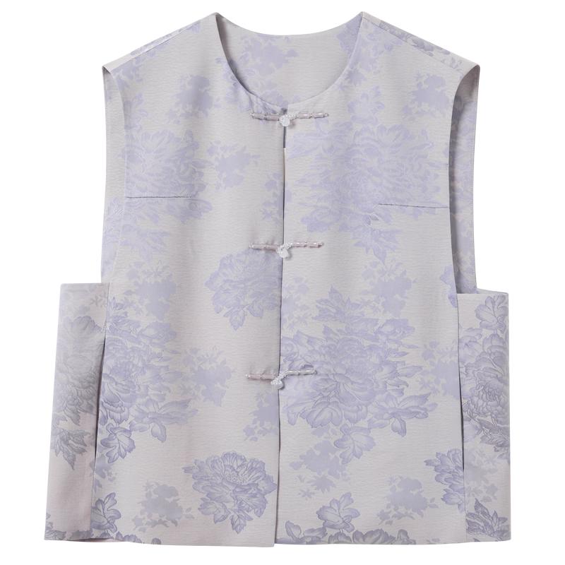 Sancai New Chinese Style Jacquard Sleeveless Vest