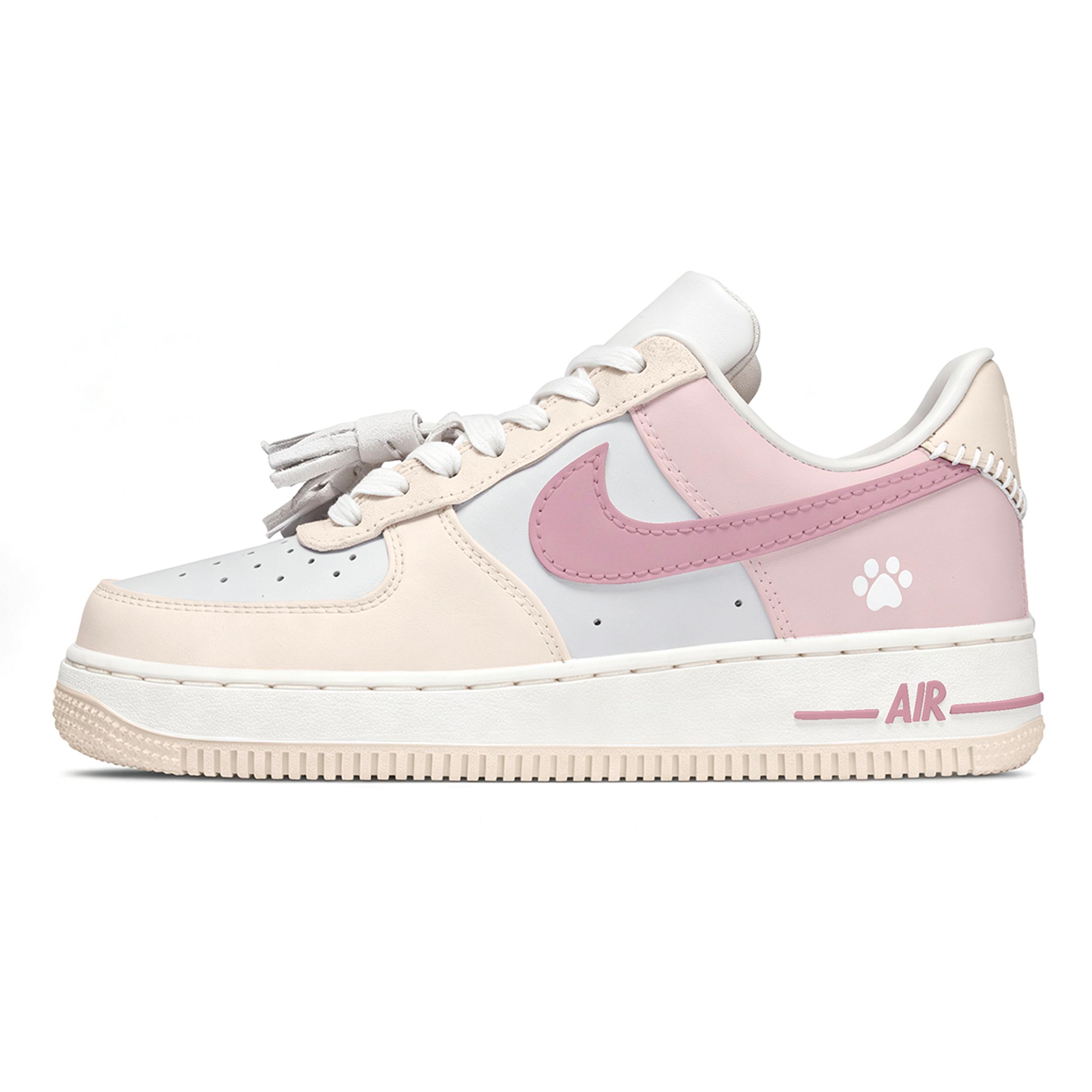 

Nike Air Force 1 Peach Claw Slip Resistant Abrasion Resistant Low top Skateboard Shoes Women s Gray Pink HV1813-001(Team1856-) 40