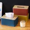 Nordic Style Tissue Box with Wooden Cover and Remote Control Storage for Living Room or Restaurant.