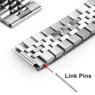 Pevný nerezový řemínek pro Seiko SKX pro Jubilee náramek Zakončení zahnuté Pánské hodinkové příslušenství 18mm 19mm 20mm 21mm 22mm 24mm