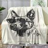 Portrait of a Puppy Throw Soft Flannel Throw Summer AC Blanket Lightweight Cool Nap Blanket for Sofa Bed Couch Travel