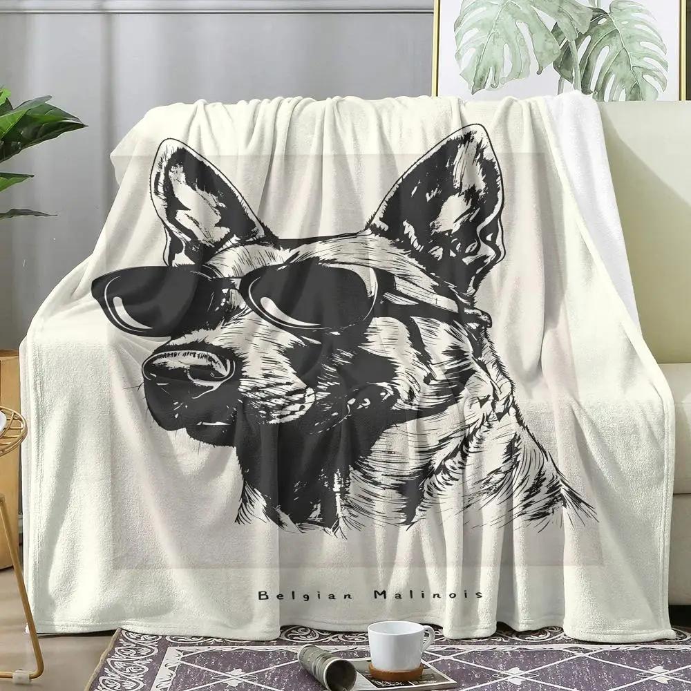 Portrait of a Puppy Throw Soft Flannel Throw Summer AC Blanket Lightweight Cool Nap Blanket for Sofa Bed Couch Travel
