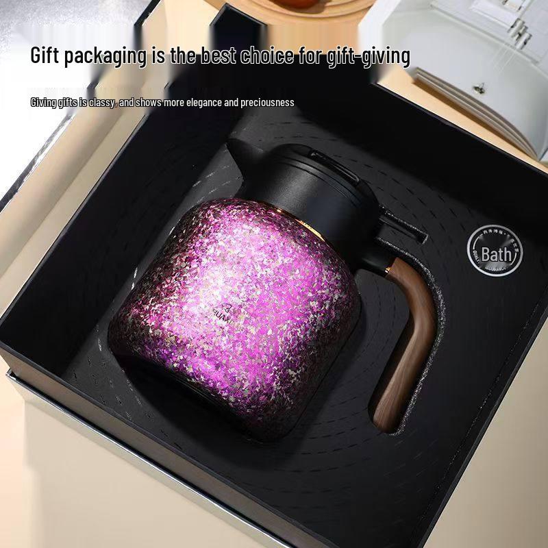 Titanium Stewing Tea Pot with Smart Temperature Display, Large Capacity, Insulated for Health Brews.