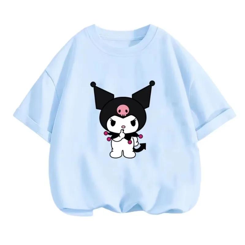 2026 Summer Womens Tshirt Cute Modern Black Rice Printed Pure Cotton Round Neck Womens Tshirt Casual Y2K Trendy Top