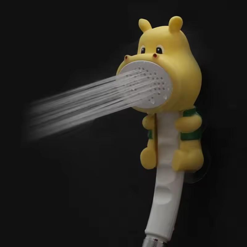New Cute Cartoon Kid Shower Head with Suction Cup Shower Bracket Children Bath Sprayer Baby Shower Nozzles Bathroom Accessories
