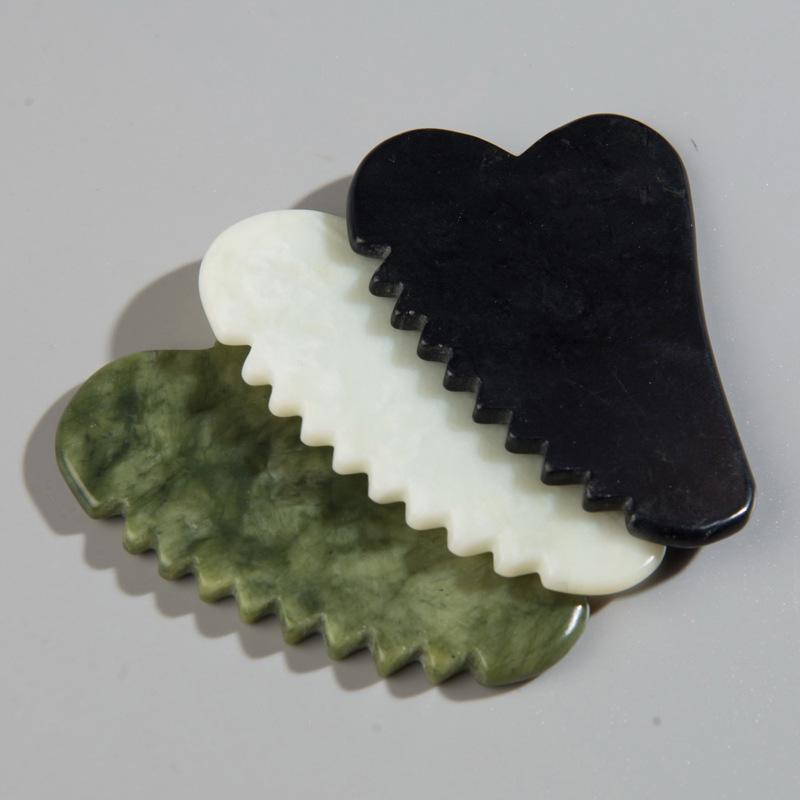 Heart-shaped Xiuyan Jade Gua Sha Board for Face and Eyes - Universal Beauty Tool
