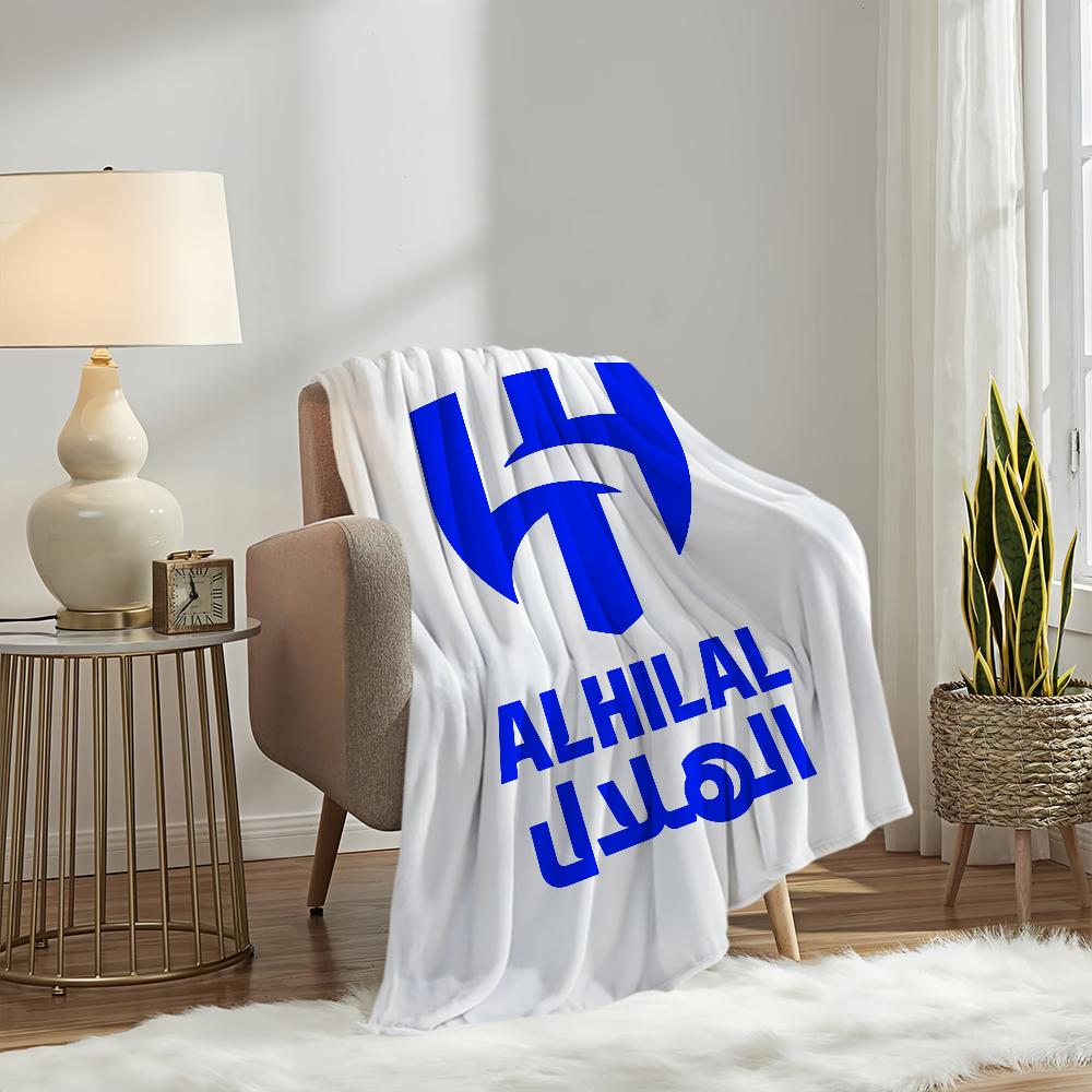 Al Hilal S-Saudi Football Club Blanket Blanket for Couch Sofa Travel Home Hiking Picni Bed Beding Flannel Blanket Birthday Gift