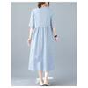 Summer New Fashion Vestidos Women Casual Elegant Cotton Ramie Embroidery Loose Plus Size Vintage Beach Midi Dress M-2XL