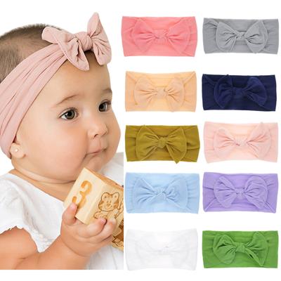 (Projector)Baby Bow Headband Girl Infant Toddler Newborn Soft Knot Turban Hair Wrap