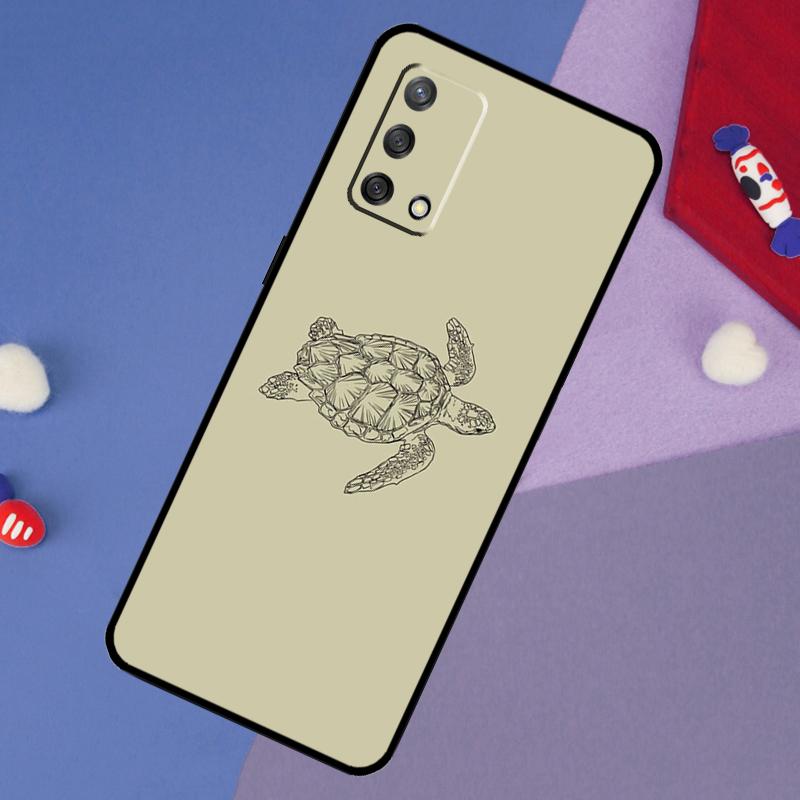 Sea Turtle Case For OPPO A57S A54S A96 A76 A16 A5 A9 A53 A15 A17 A18 A58 A78 A98 A52 A72 A54 A74 A94