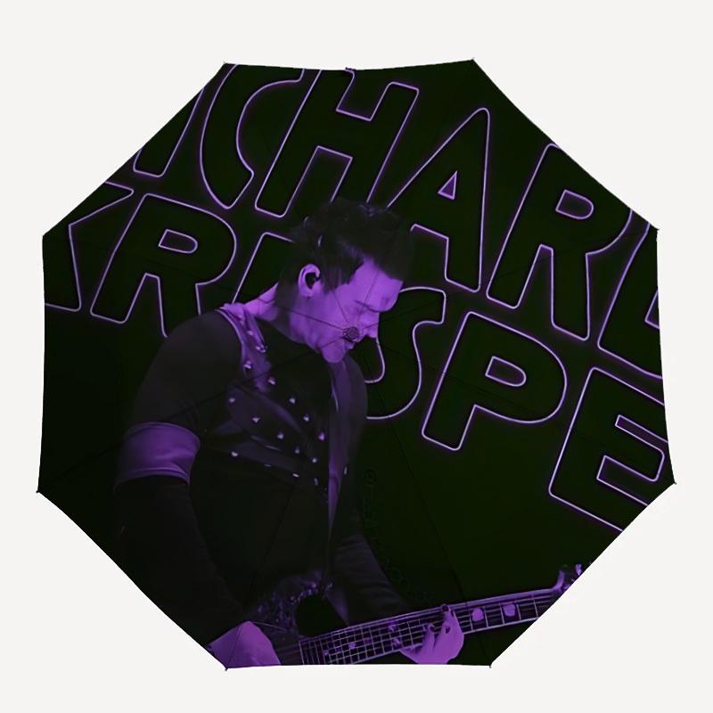 

1pc RAMMSTEIN, Richard Z.Kruse Design Automatic Open/Close Umbrella - Compact Travel Umbrella, Perfect Gift for Friends -Intricate Design Umbrella yy