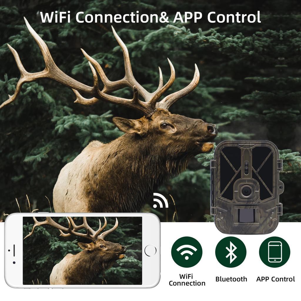 SUNTEKCAM 940PROLI Trail Camera, 4K, 36MP, WiFi, Bluetooth, Night Vision, IP65 Waterproof