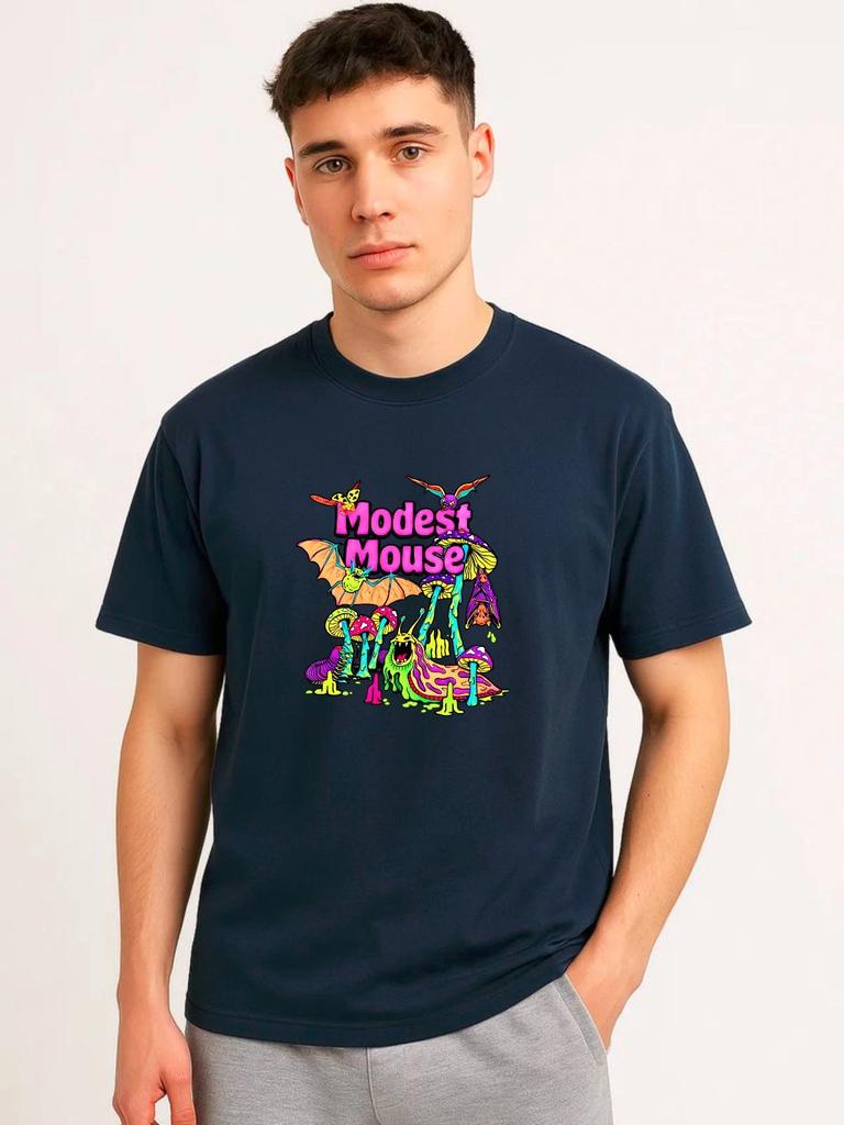Modest Mouse Trippy Art Graphic T-Shirt, Indie Rock Band Fan Inspired Gift Tee