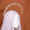 Baroque Halo Crown Gold Plated Baroque Tiara Headband Halloween Costume  Artistic Photoshoot