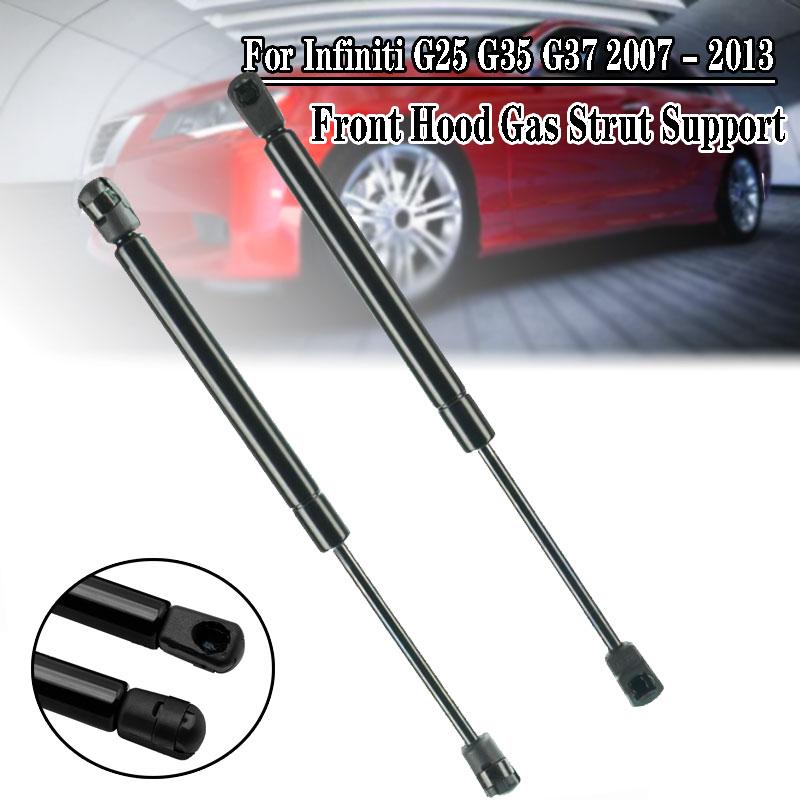 2Pcs Car Front Hood Cover Supports Shock Gas Spring Lifter Support Gas Strut Prop Bar For Infiniti G25 G35 G37 2007 - 2013