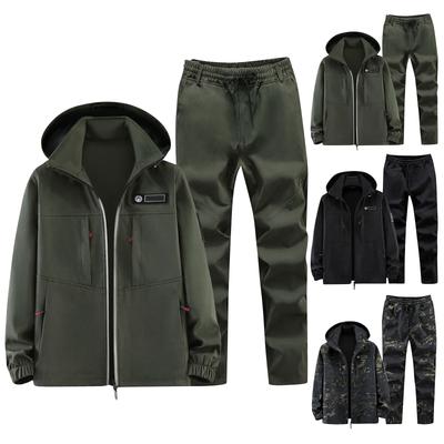 Men's Outdoor Sports Suit Waterproof Jacket Men's Mountaineering Suit With Hood