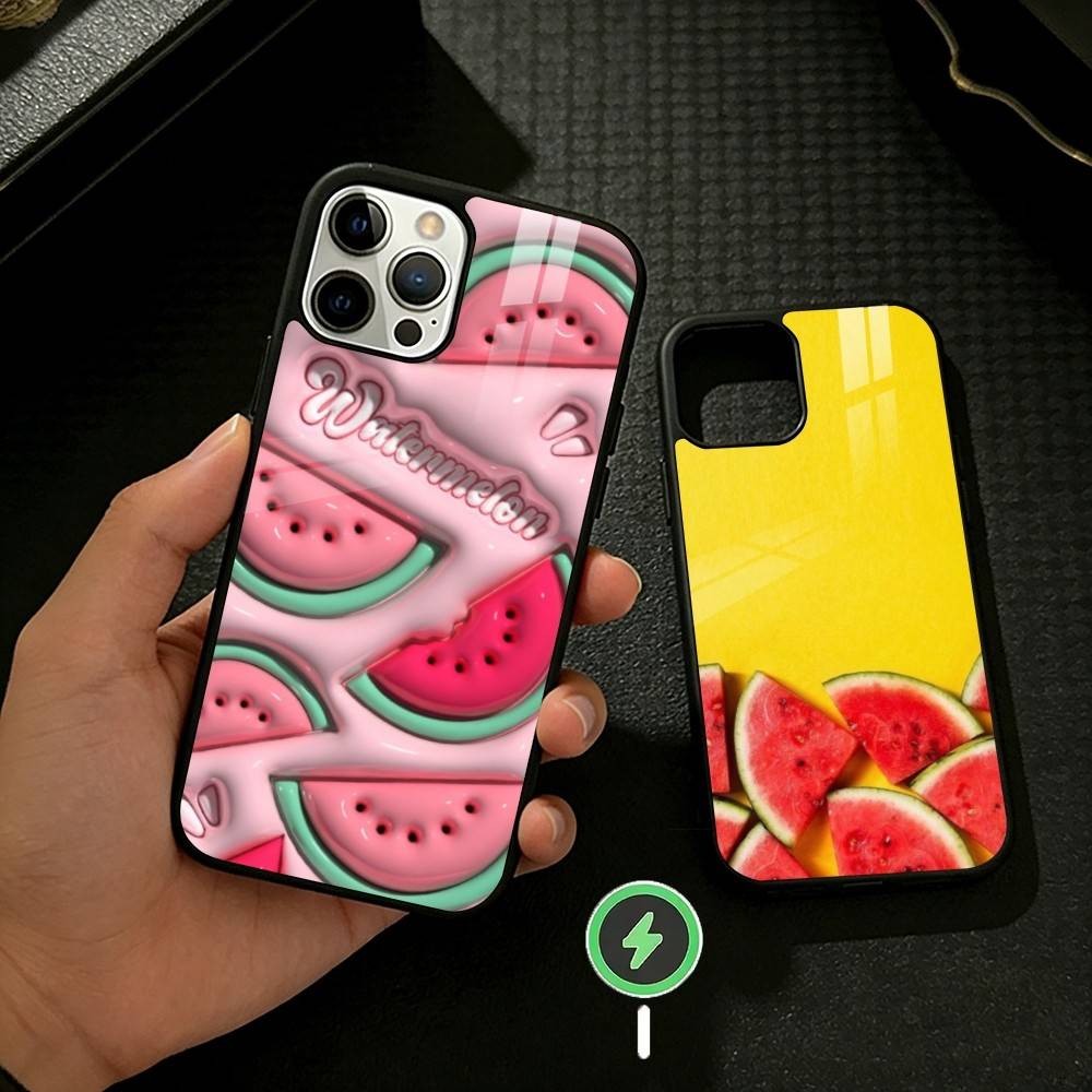 Watermelon Art Phone Case For iPhone 17/16/15/14/13/12/Plus/Pro/Max for Magnetic Wireless Charging
