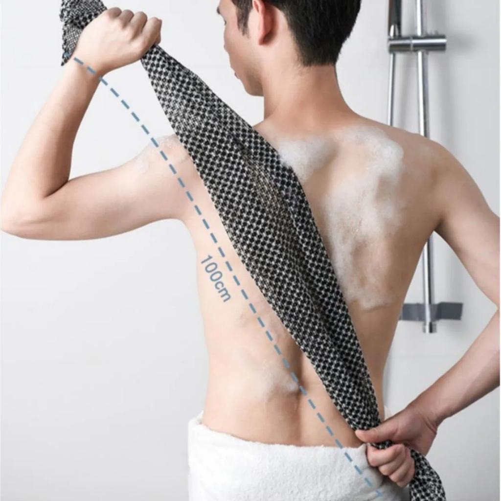 Japanisches Peeling-Badetuch Ultralanger Duschschrubber für den Rücken Antibakterieller Schaumwaschlappen Mehrfachverwendung für Dusche Hautpflege