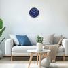 Plastic Wall Clock, Quartz Movement, Silent Sweep, Modern Embossed, Easy-to-Read Time Indicator (30 Cm X 30 Cm, Blue), Analog