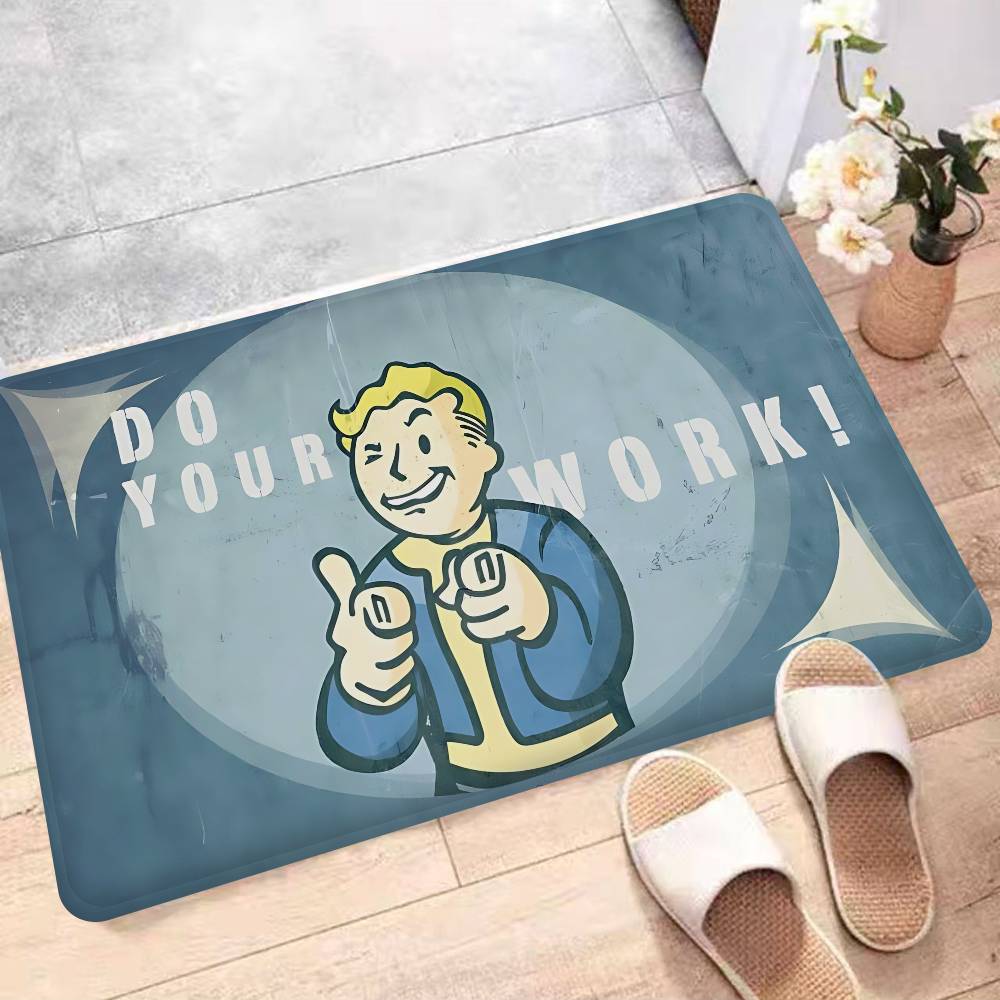 Game Vault Tec F-Fallout Hallway Carpet Washable Non-Slip Living Room Sofa Chairs Area Mat Kitchen Doormat Area Rug