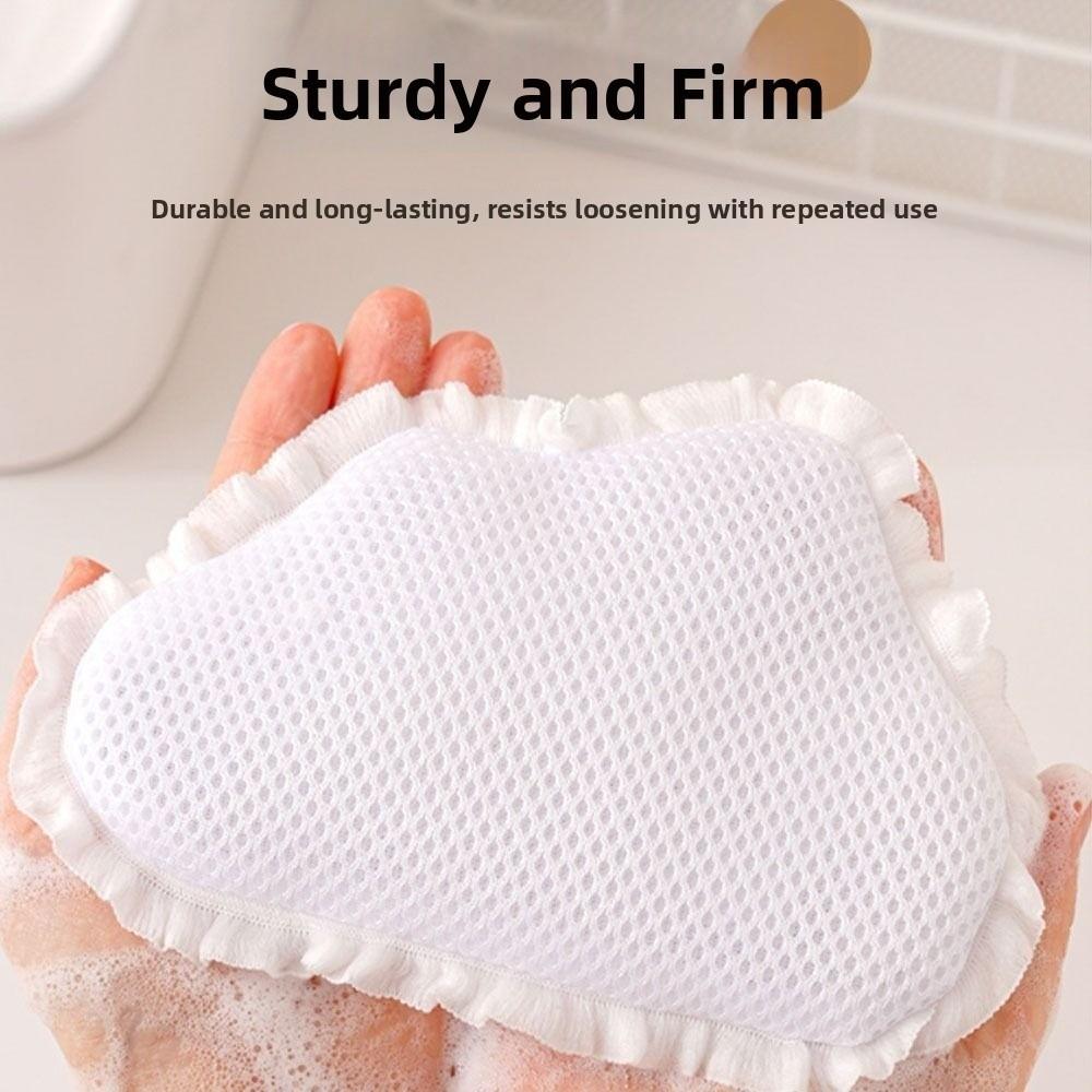 Cloud/Heart Shaped Foaming Soap Bag Exfoliating Massage Soap Bag Foam Mesh  Bath Body Washing