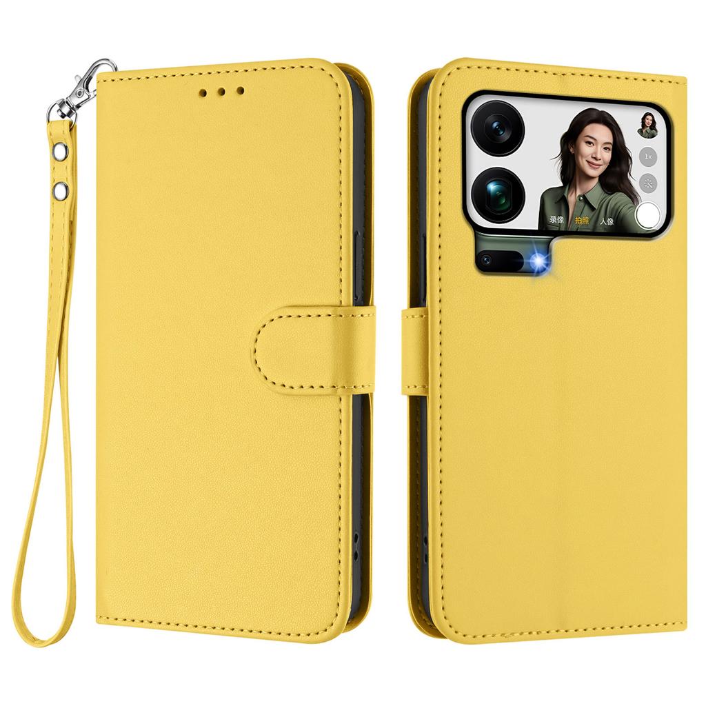 For Xiaomi 17 Pro Max Leather Case Wallet Stand Phone Cover with Wrist Strap