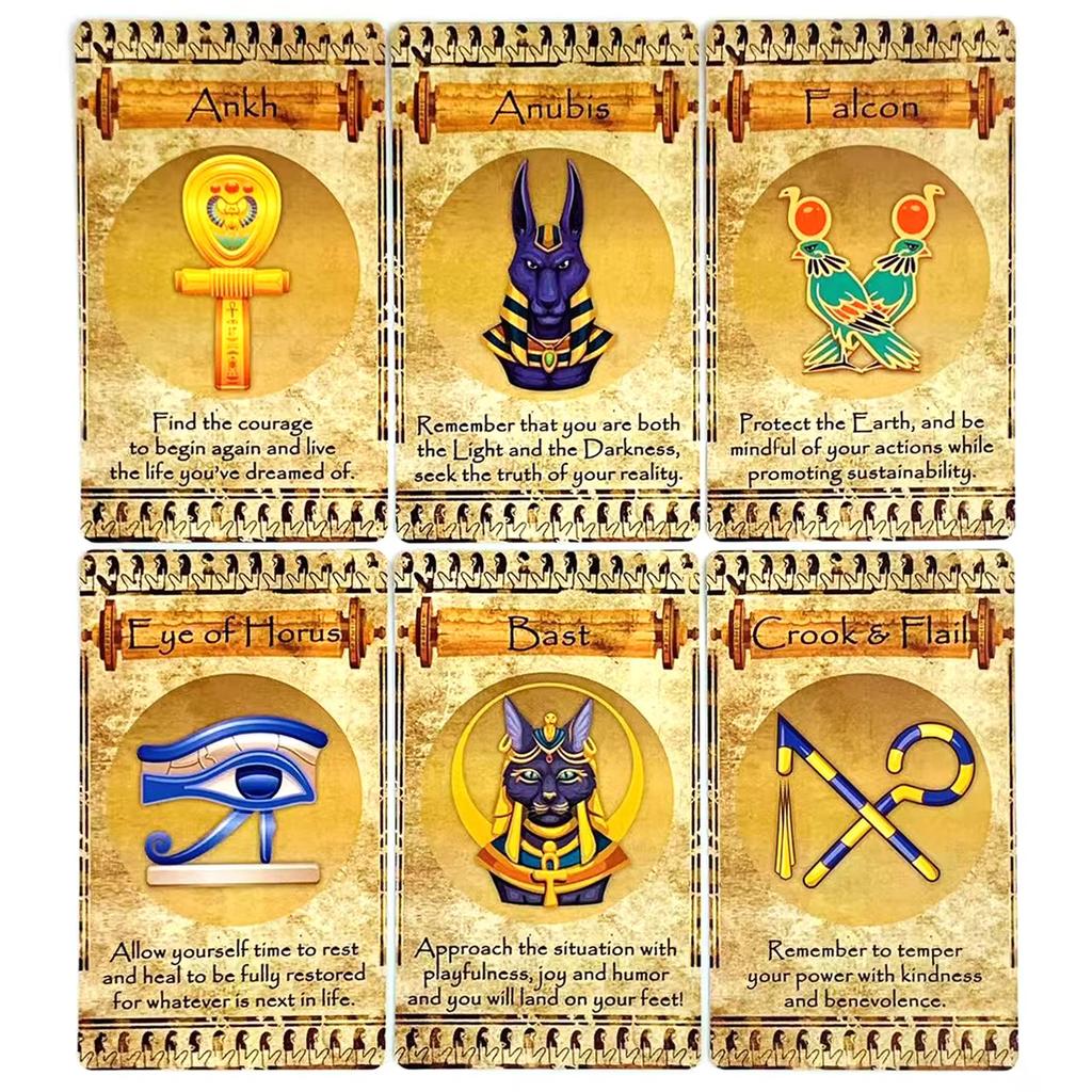 Neues Ägyptisches Orakel Ein Kartendeck mit 20 Karten Klassisches Design Für Anfänger & Profis, Ideal für Weissagung, Meditation & Geschenke