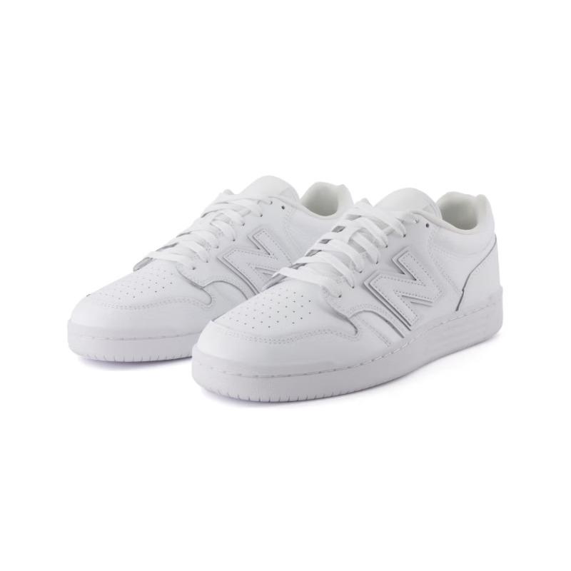 NEW BALANCE NB Men's and Women's Trendy Fashionable Multi-Functional Spring Breathable Casual White Sneakers Platform Shoes BB480L3W