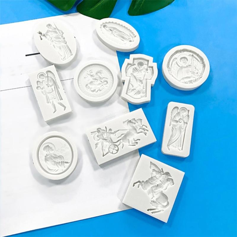 Efficient Food Grade Silicones Cake Decors Molds With Angel Relief Design For Baking Soap Candle Making