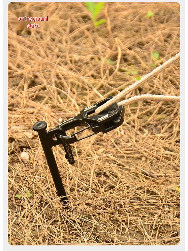 Aluminum Alloy Self-Locking Tent Rope Tensioner for Outdoor Camping