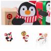 50pcs Santa Claus Lollipop Paper Cards Package Paper Kids Candy Gift Package  Decoration