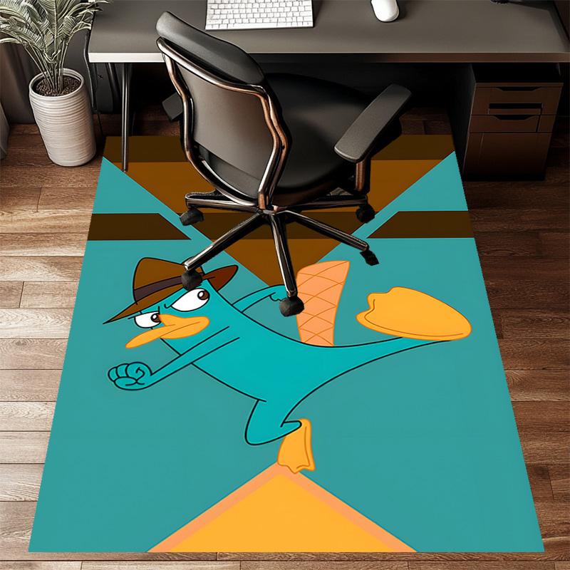 1pc P-Phineas and Ferb Design Printed Area Rug Carpet for Bedroom Living Room Home Decor Rugs Mat Non Slip Mat Rug for Bedside
