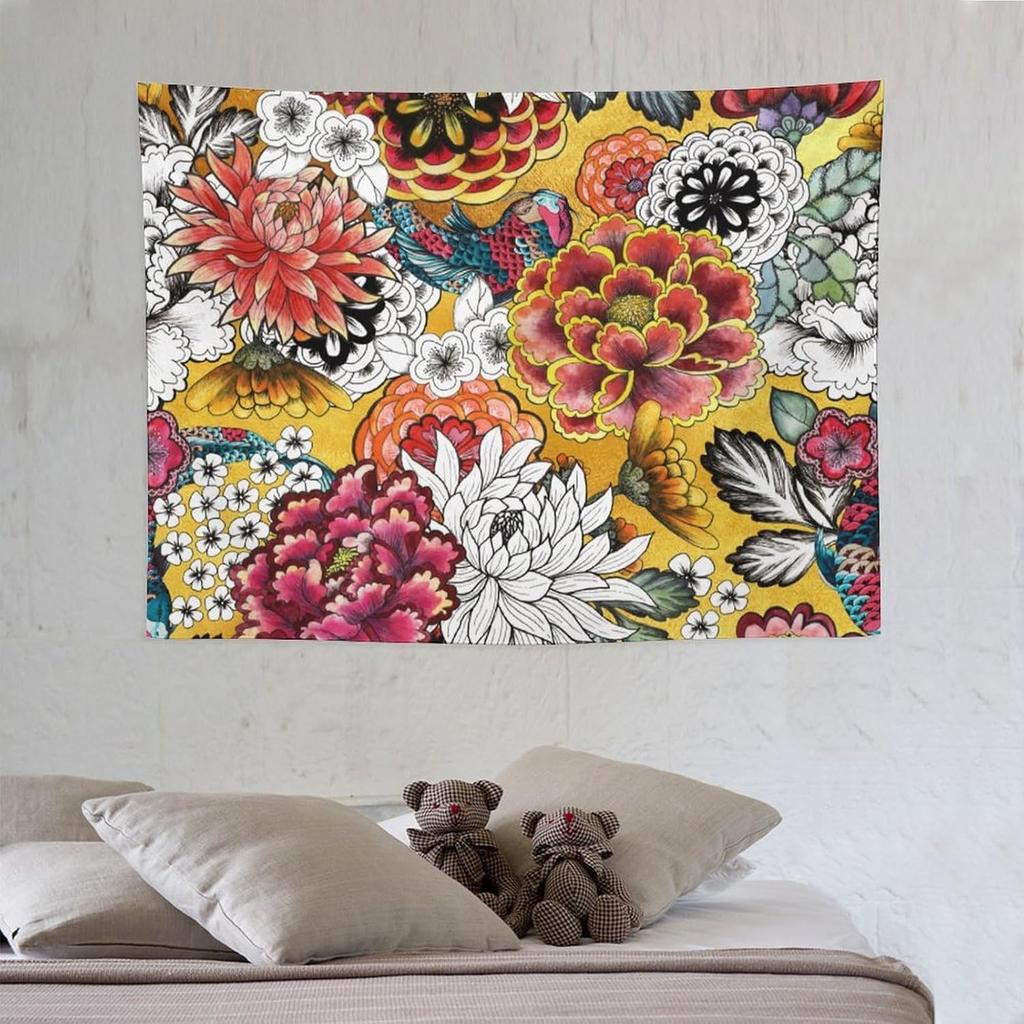 Vintage Bohemian Tapestry Wall Hanging Colorful Mandala Indian Pattern Tapestries Home Decor for Living Room Bedroom Apartment