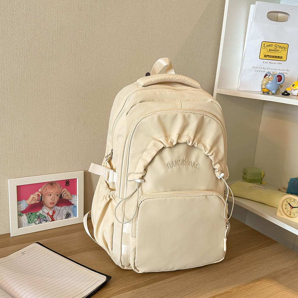 Schoolbag new ins Mori backpack female college style junior high school student high school student large capacity nylon solid color waterproof