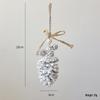 NUCHI Christmas Pine Cone String Ornaments & Wooden Bell Wind Chimes Decorations