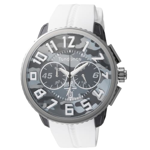 Tendence Casual Watch Gulliver Round Camo TY046022-WH Men's White
