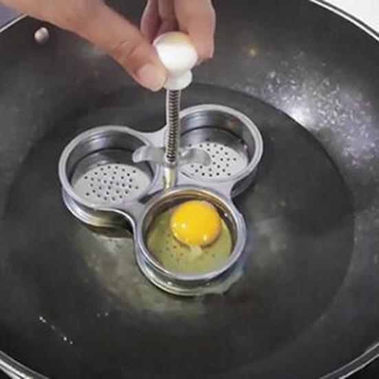3-Grid Stainless Steel Egg Poacher
