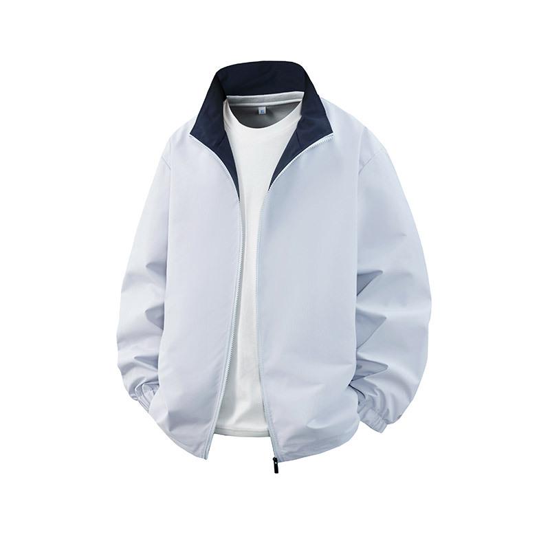 Men's Trendy Versatile Hooded Jacket - Spring/Autumn 2026, Color Block, Korean Style Casual Top