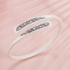 Personalized Guochao Retro Auspicious Cloud Matte Old Bracelet Female Simple Cloud Opening Cross Solid Silver-plated Bracelet
