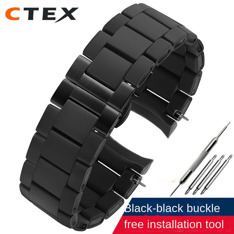 Silicone +Stainless Steel Strap for Armani AR5906 AR5905 AR5890 AR5889 5858 5920 Man 23mm Woman 20mm Rubber Watchband Bracelet