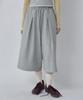 Lense One-Tuck Wide Bermuda Pants Melange Gray
