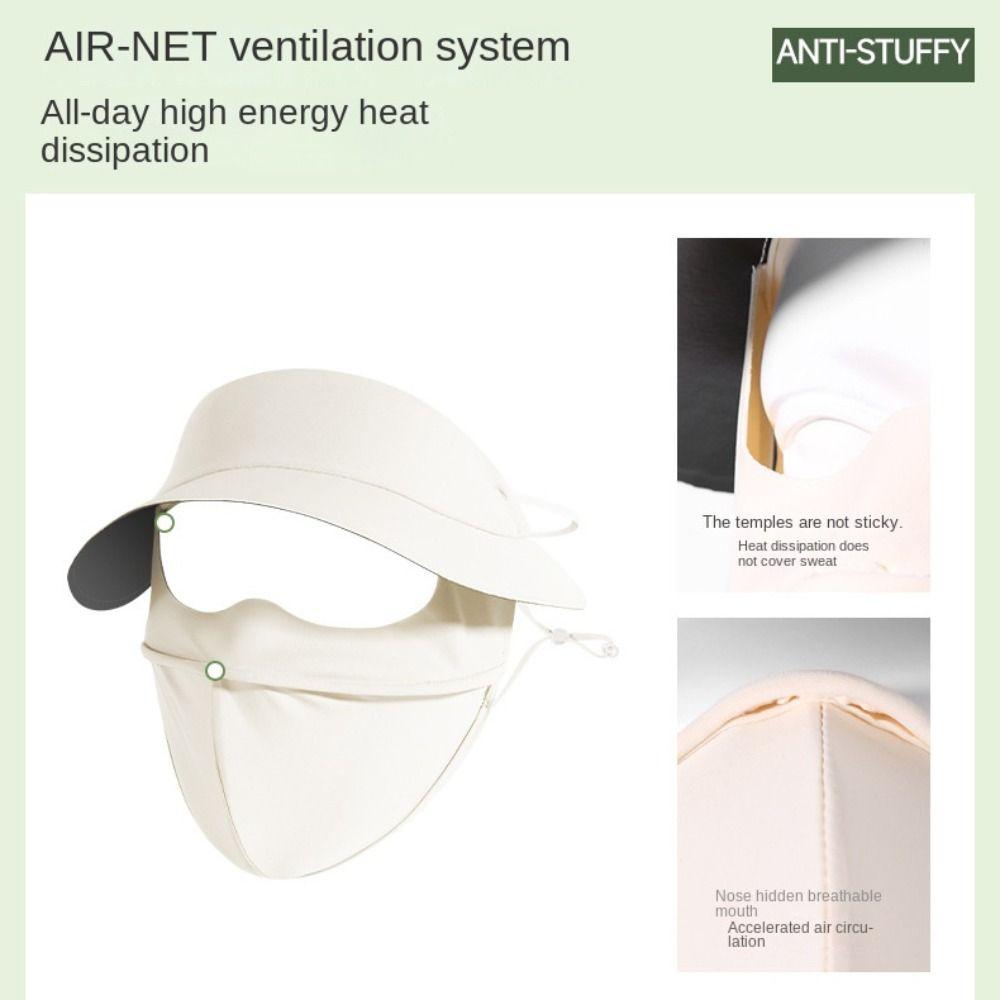 Anti-UV Women's Sunscreen Face Mask Ice Silk Face Cover Mask  for Cycling Bike Motorcycle