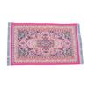 Dollhouse Carpet Floral Pattern Miniature Floor Rug with Tassel Decoration for Play