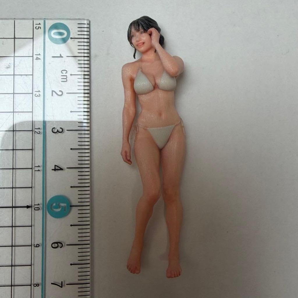 Realistic Bikini Figure Swimsuit N Gauge Figure Miniature Diorama Railway Model House Model AI Candy Toy Figure Human Model Interior Dollhouse 3D