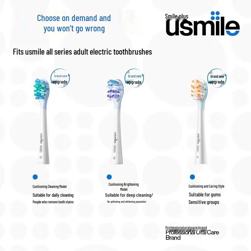 

UUSMILE Adult Electric Toothbrush Replacement Heads, 6-Pack