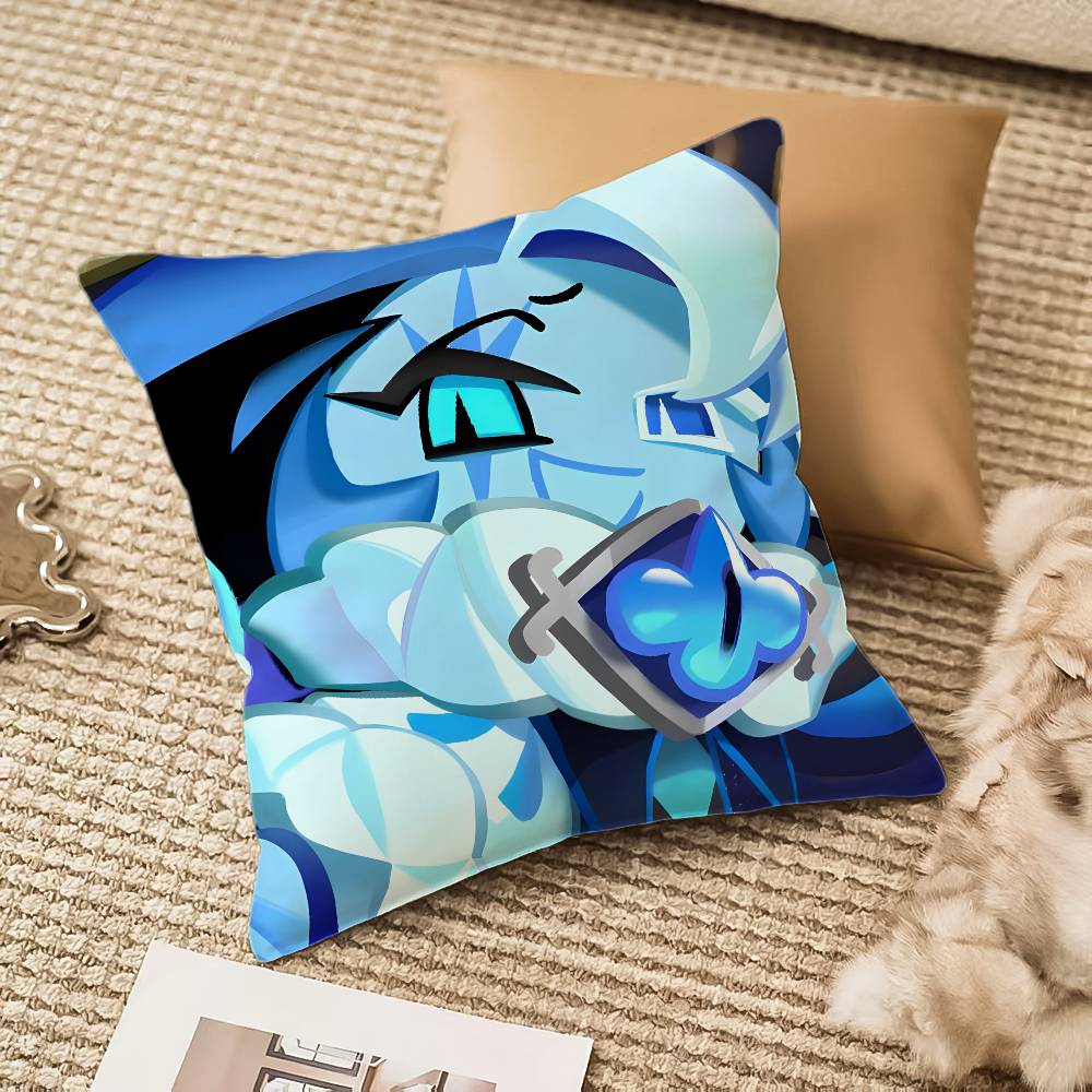 Hot Game C-Cookie Run Kingdom-MT Pillow Case Comfort Sofa Bed Silky Elegant Invisible Zipper Decorative Cushion Cover